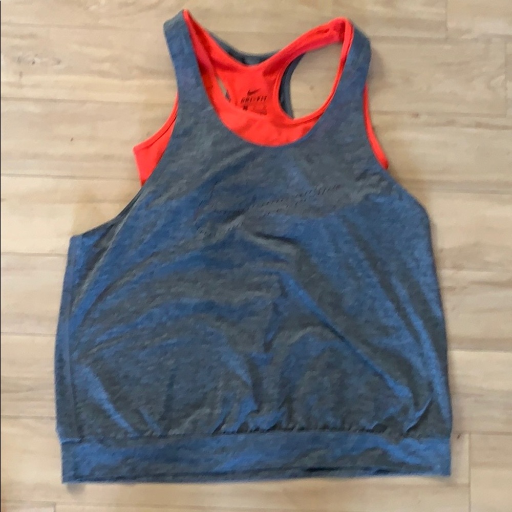 Nike DriFit Training Tank Black/Crimson Red Small